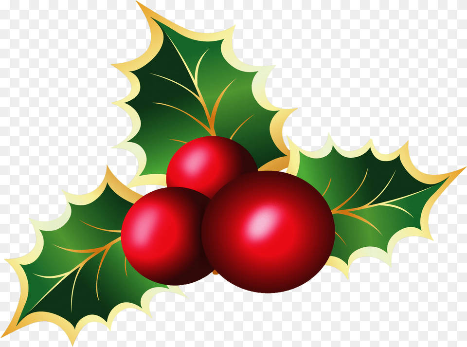 Christmas Holly Transparent Background Transparent Background Holly Clipart, Leaf, Plant, Food, Fruit Free Png