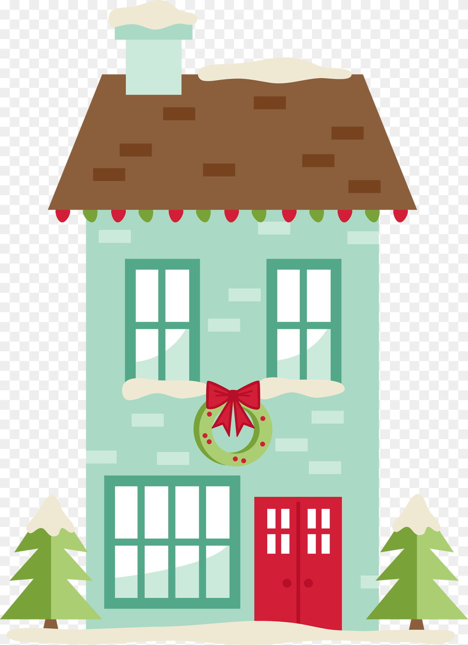 Christmas House Clipart, Architecture, Building, Cottage, Housing Png