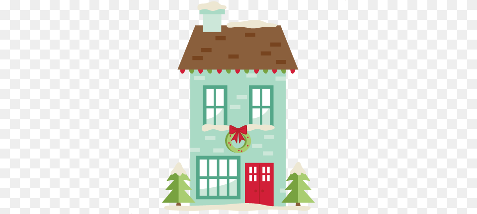 Christmas House Scrapbook Cute Clipart, Architecture, Building, Cottage, Housing Free Transparent Png