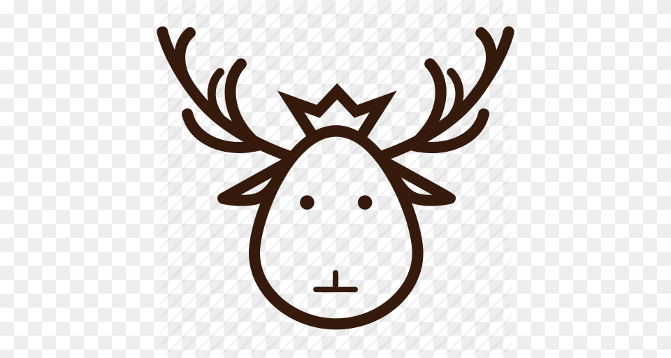 Christmas Icon Decoration Deer Deer Head Ornament Santa Deer Icon, Animal, Mammal, Wildlife, Antler Png