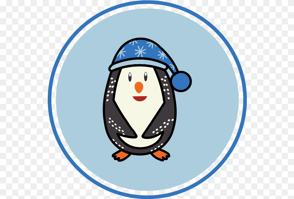 Christmas Icon Penguin Blue Hat Dot, Animal, Bird Png Image