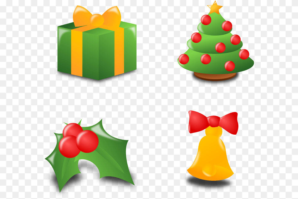 Christmas Icon Set Collection Christmas Gift Clipart Free Png