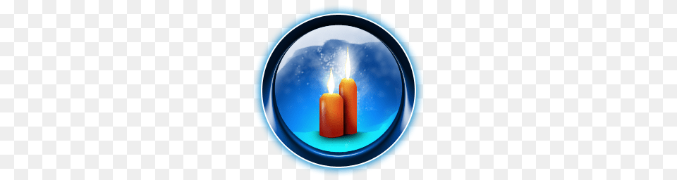 Christmas Icons, Candle, Fire, Flame Png Image