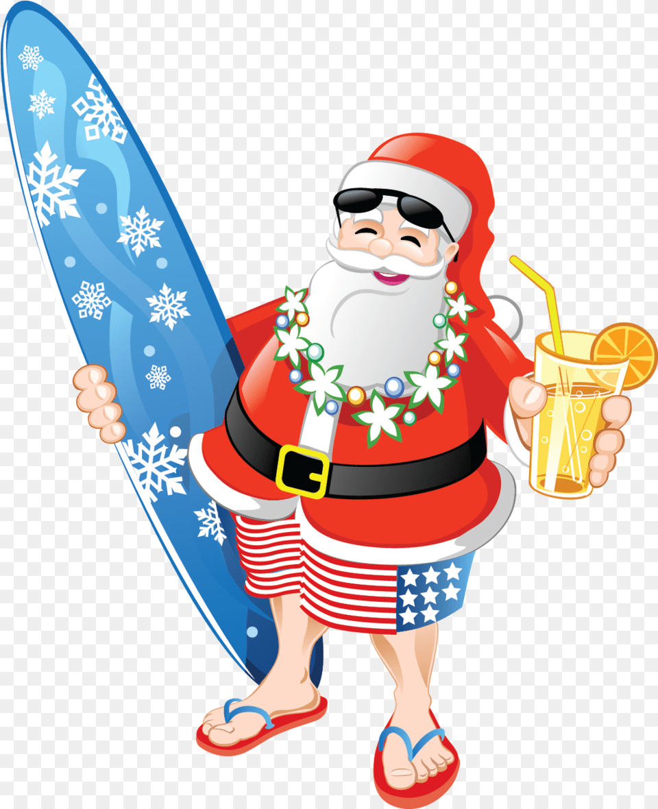 Christmas In Holiday Party Christmas In July Santa, Outdoors, Nature, Sea, Water Free Png Download