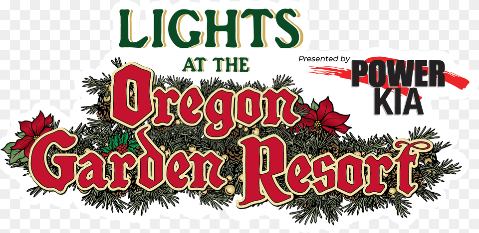 Christmas In The Garden Event Silverton Oregon Oregon Garden Lights, Advertisement, Text, Food, Ketchup Png Image