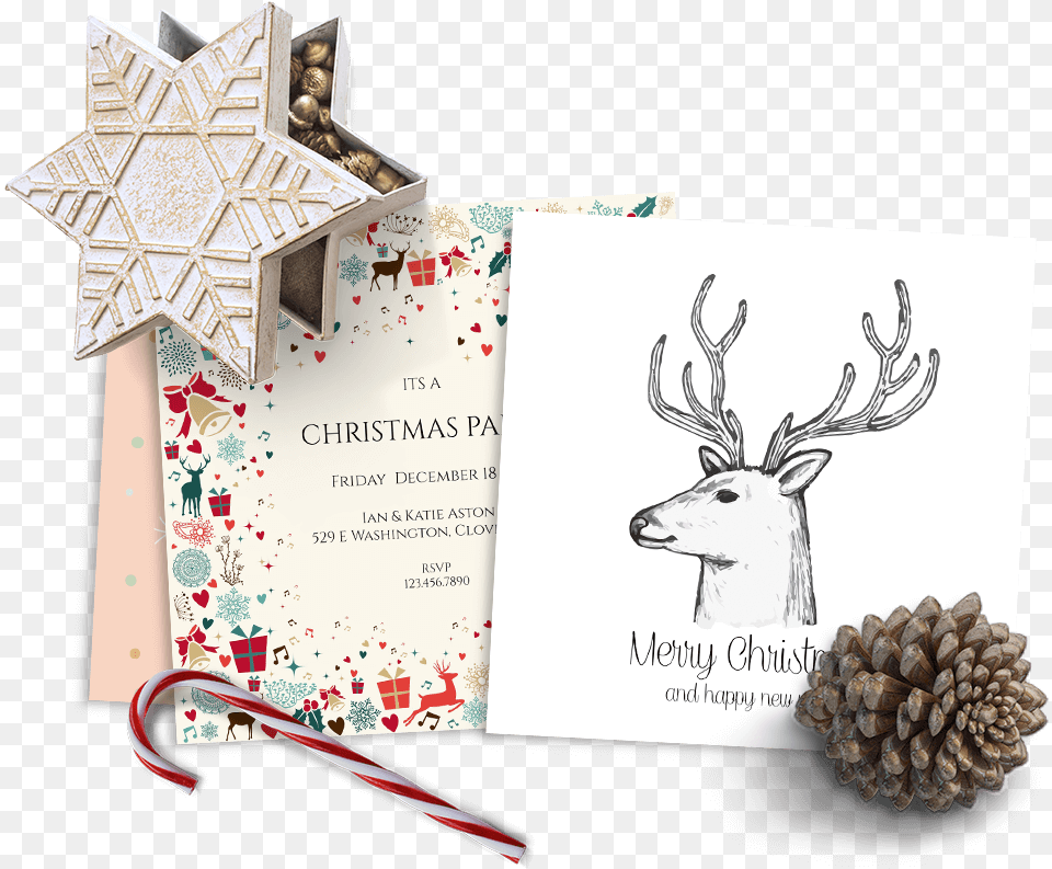 Christmas Invitations And Cards Weihnachten Ist Ein Geschenk Filmdvd Film Dvd, Animal, Deer, Envelope, Greeting Card Free Png Download