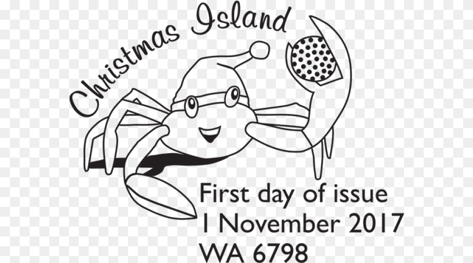 Christmas Island Christmas 2017 Postmark British Safety Council, Food, Seafood, Animal, Crawdad Free Transparent Png
