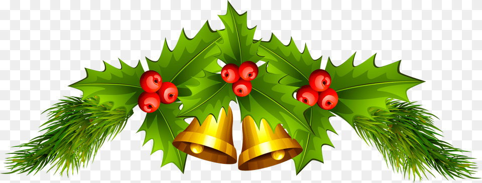Christmas Jingle Bell Clip Art Clipart Christmas Bell, Leaf, Plant, Tree, Animal Png Image