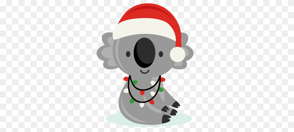 Christmas Koala Svg Cut File Scrapbook Title Cuts Cute Christmas Koala Clipart, Art, Graphics, Clothing, Hat Free Png