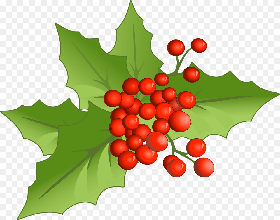 Christmas Large Mistletoe Clipart Christmas Decor Clip Art, Food, Fruit, Leaf, Plant Free Png Download