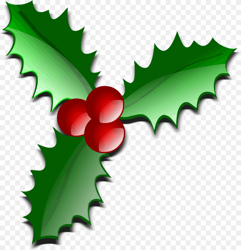 Christmas Leaf Clipart Clipart Christmas Flower, Plant, Food, Fruit, Produce Free Png Download