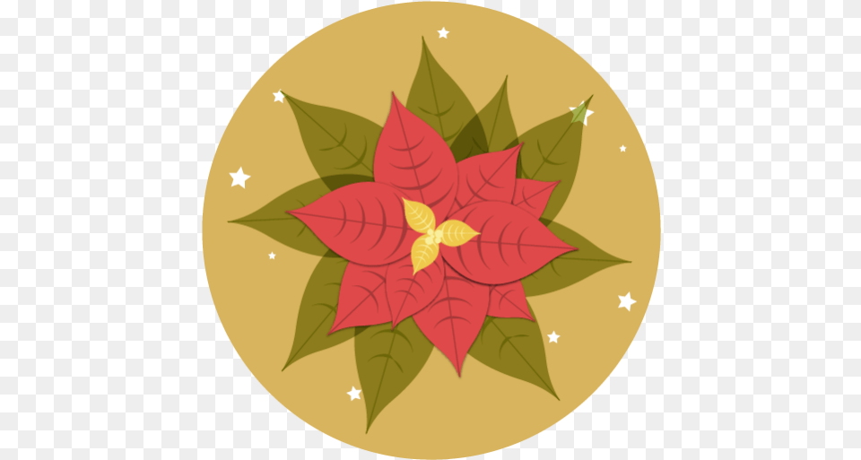 Christmas Leaves Flowers Icon Of Poinsettia, Leaf, Pattern, Plant, Art Free Transparent Png