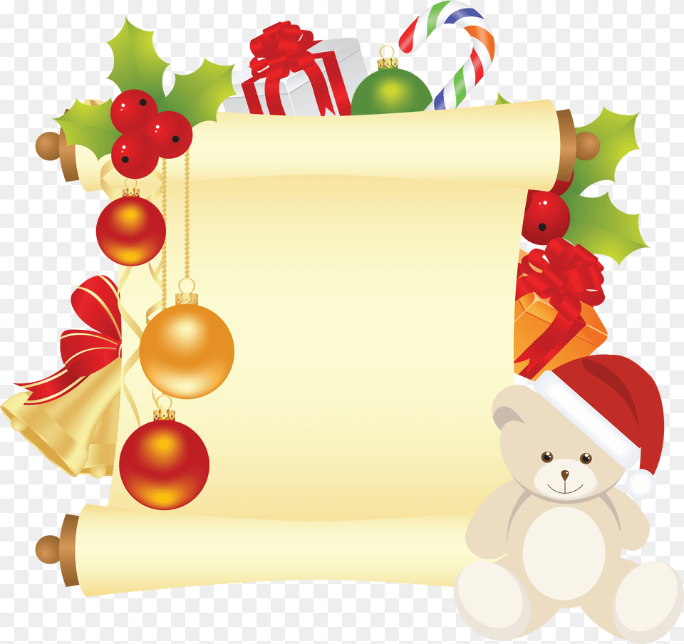 Christmas Letter Image Christmas Scroll Clipart, Text, Document Png