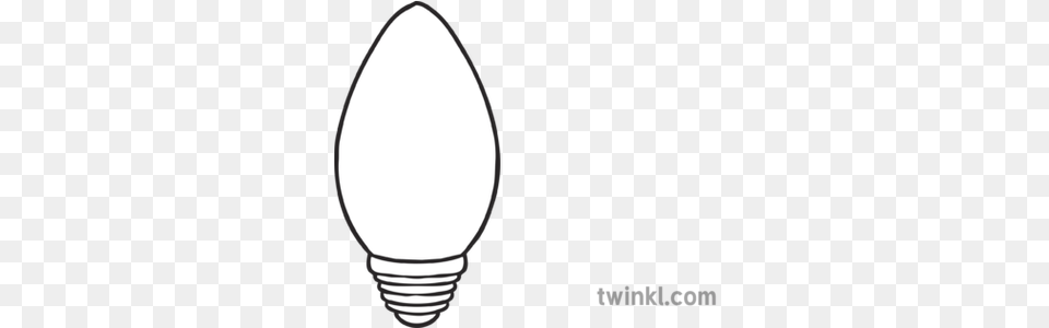 Christmas Light Black And White Illustration Twinkl Black And White Clipart Christmas Lights, Lightbulb, Astronomy, Moon, Nature Free Transparent Png
