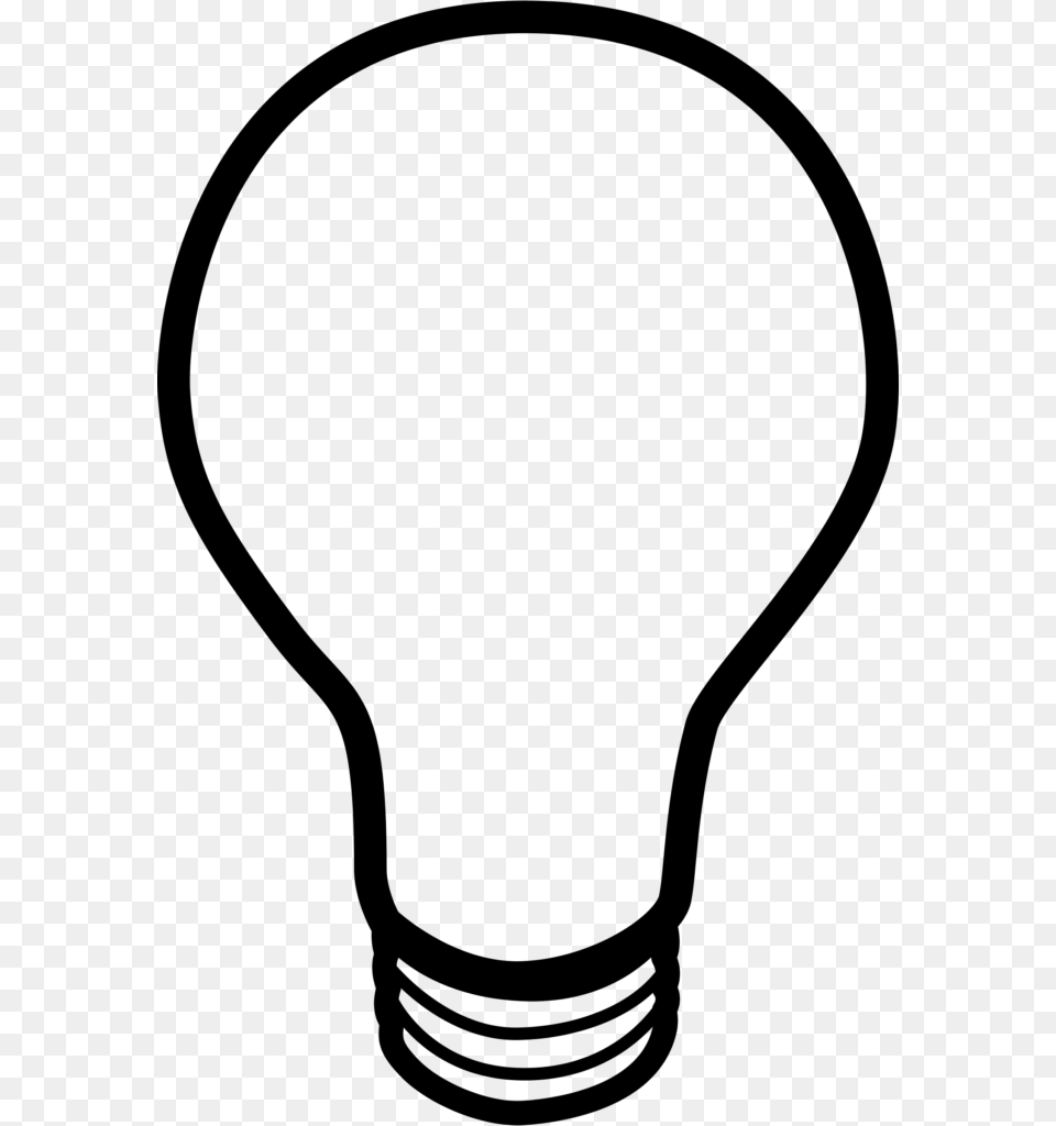 Christmas Light Bulb Clipart Black And White, Gray Png Image