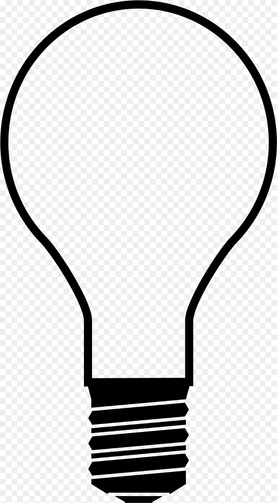 Christmas Light Bulb Silhouette At Getdrawings Light Bulb Silhouette, Gray Free Png