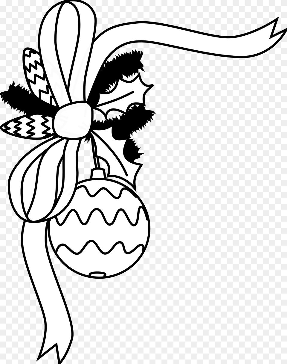 Christmas Light Clipart Black And White, Stencil, Face, Flower, Head Png