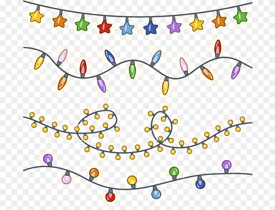 Christmas Lights Clipart Clip Art, Pattern, Embroidery, Floral Design, Graphics Free Png Download