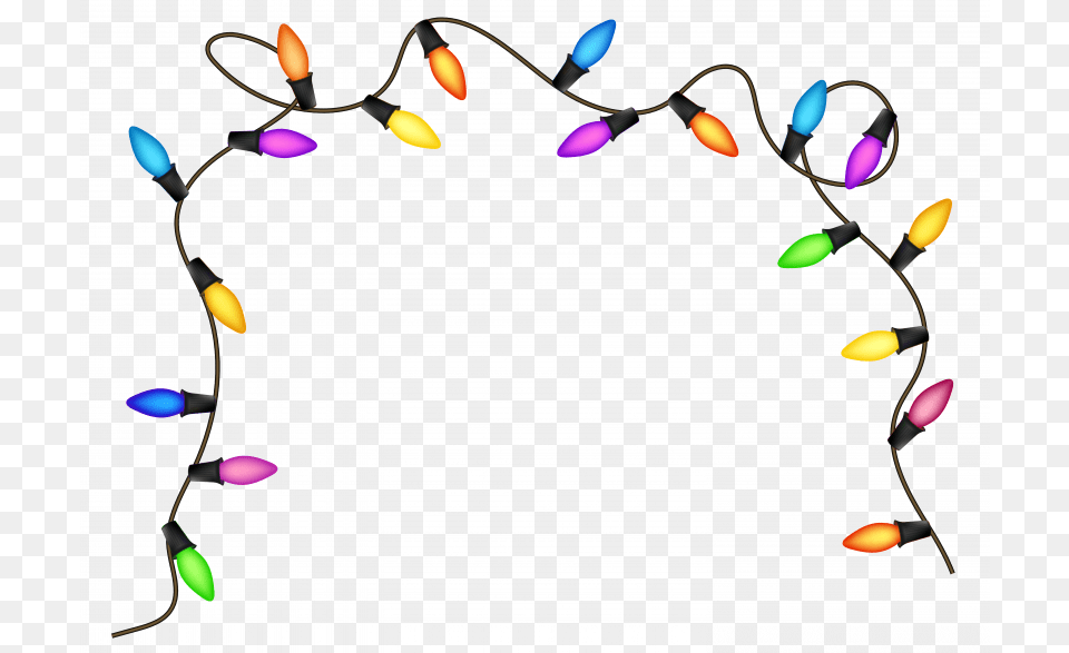 Christmas Lights Clipart Image High Christmas Lights Transparent, Lighting, Paper, Light, Confetti Free Png