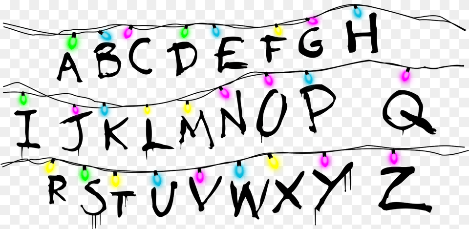 Christmas Lights Clipart Stranger Things Clip Art Calligraphy, Baby, Person Free Transparent Png