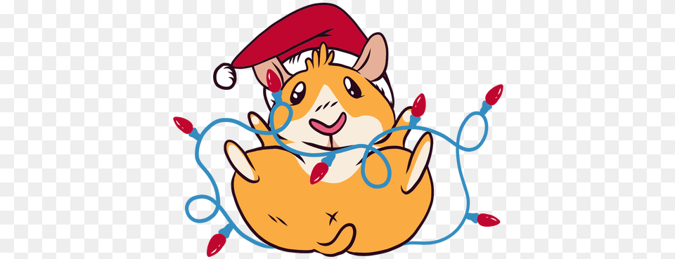 Christmas Lights Guinea Pig Cartoon Guinea Pig Christmas Vector, Baby, Person, Face, Head Free Png