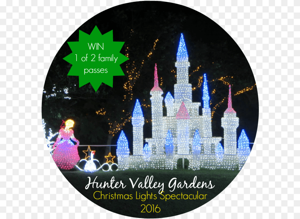 Christmas Lights Spectacular 2016 Hunter Valley Gardens Label, Baby, Person, Disk Png Image