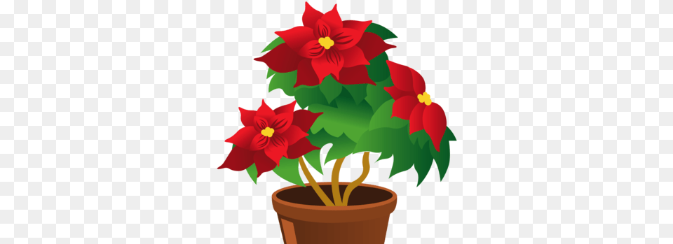 Christmas Memorial Greenery And Flowers Flower Ornamental Plants Clip Art, Potted Plant, Plant, Leaf, Flower Arrangement Free Png Download