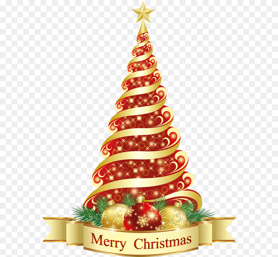 Christmas Merry Christmas Tree In, Christmas Decorations, Festival, Christmas Tree Free Png Download
