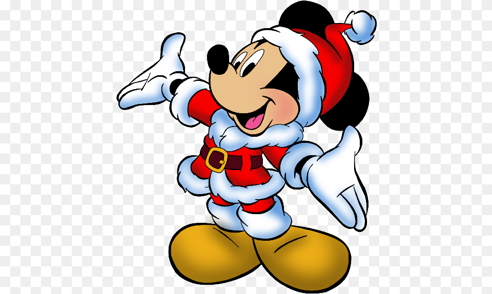 Christmas Mickey Clip Art Cartoon Christmas Mickey Mouse, Baby, Person, Head Free Png Download