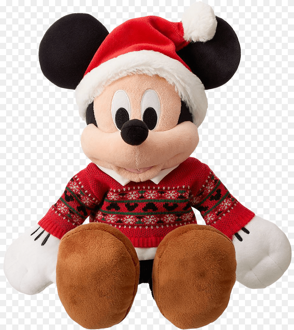 Christmas Mickey Mouse Hat Download Image Real Mickey Mouse Peluche Natale 2018 Disney Store, Plush, Toy, Teddy Bear Free Transparent Png