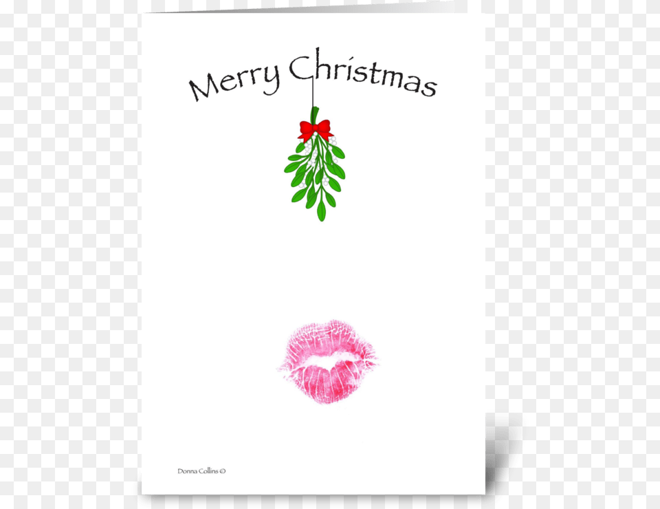 Christmas Mistletoe Kiss Greeting Card Illustration, Envelope, Greeting Card, Mail, Cosmetics Free Transparent Png