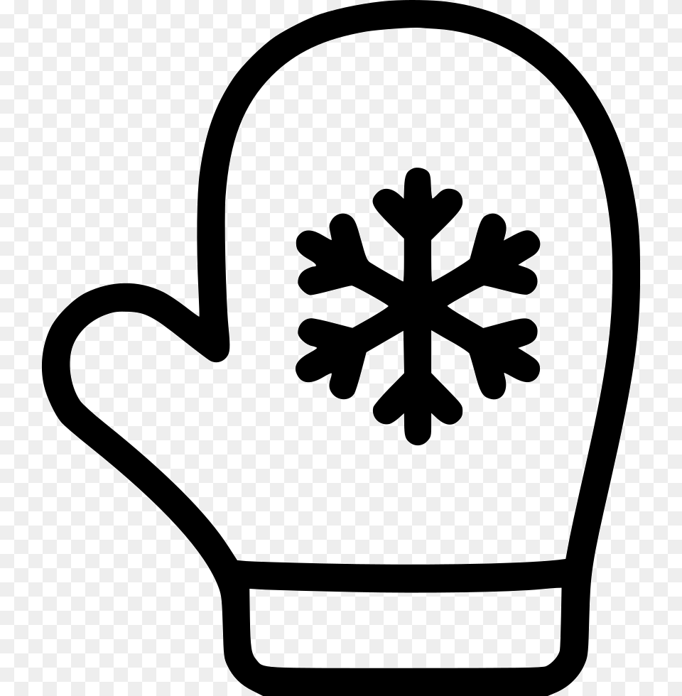 Christmas Mitten Icon Snowflake Silhouette Clipart, Clothing, Glove, Stencil, Smoke Pipe Png