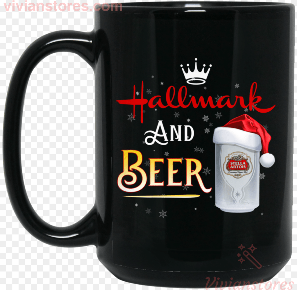 Christmas Mug Hallmark And Beer Stella Artois Black Beer, Cup, Beverage, Coffee, Coffee Cup Free Png Download