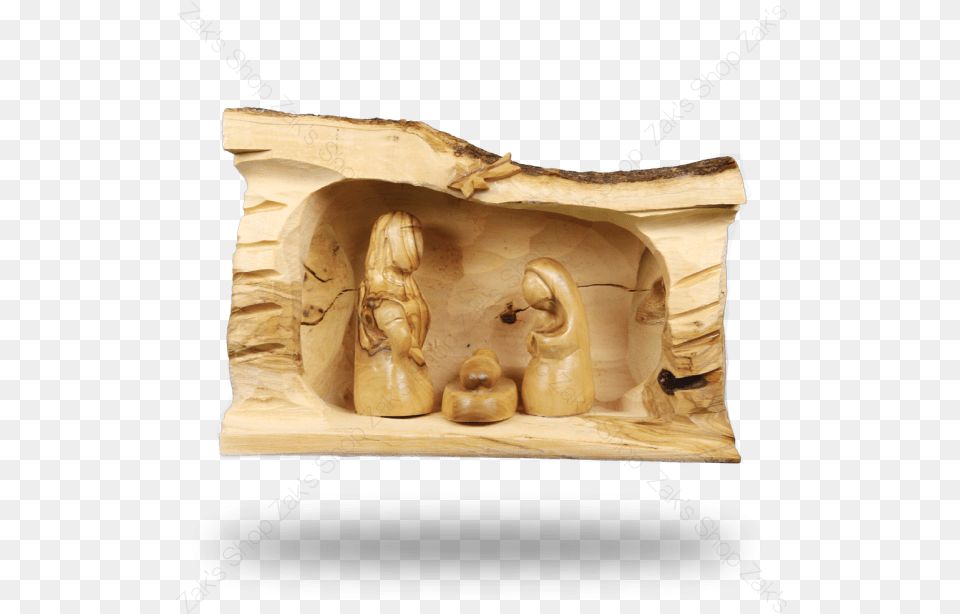 Christmas Nativity Log Olive Wood Manger Faceless 5 Inch Magento, Person, Altar, Architecture, Building Free Transparent Png
