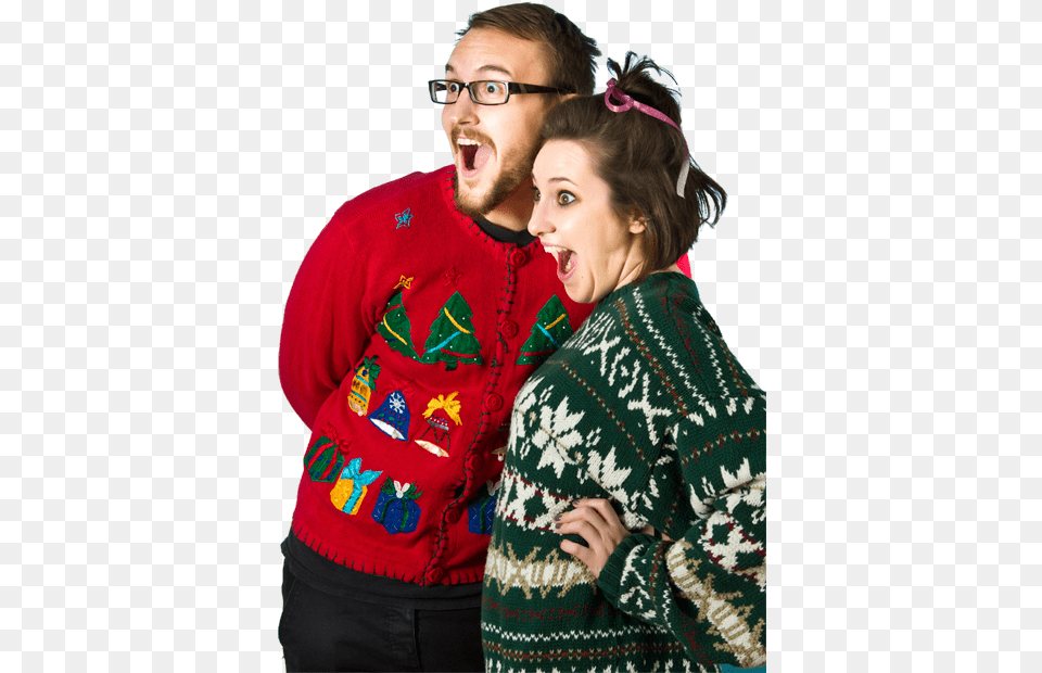 Christmas Nerds Group Sweater, Adult, Person, Knitwear, Head Png