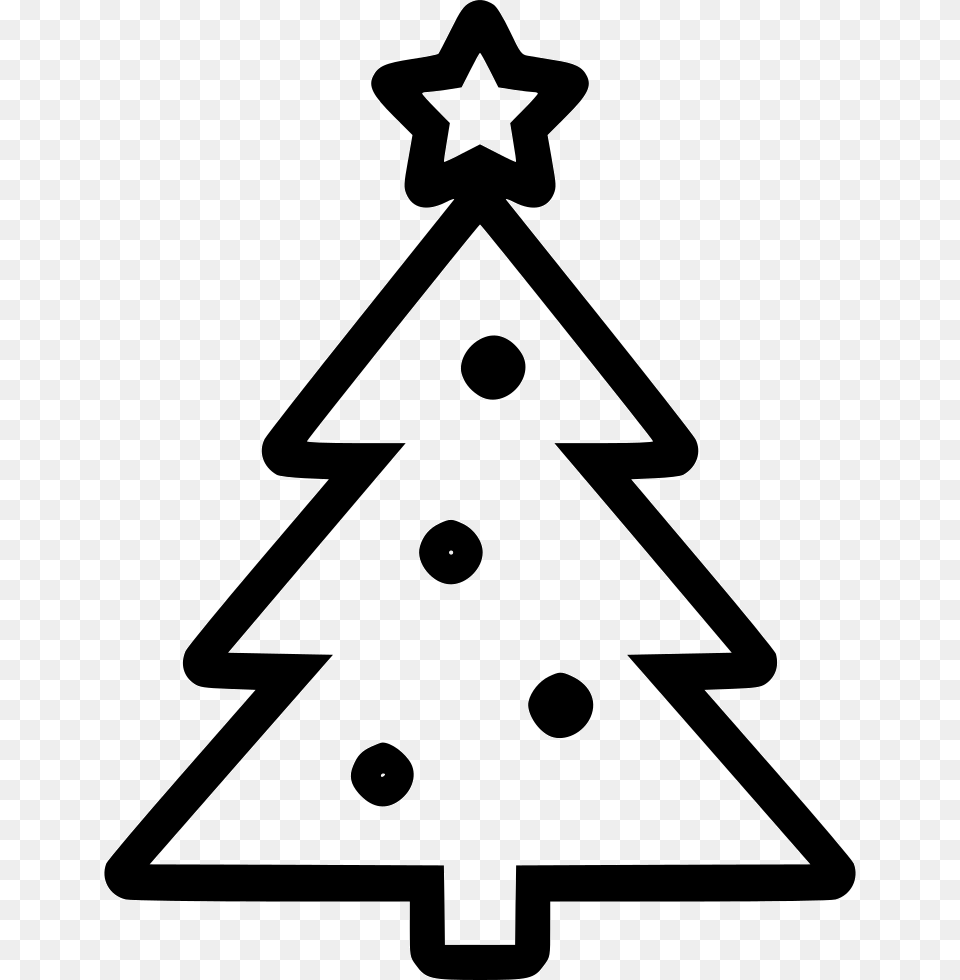 Christmas New Year Tree Icon Download, Star Symbol, Symbol, Stencil, Christmas Decorations Free Png