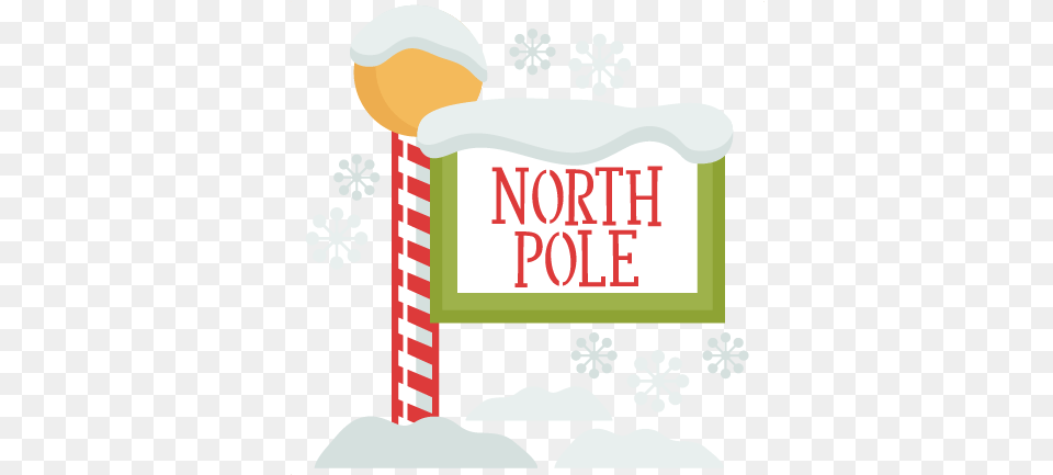 Christmas North Pole Sign Svg Scrapbook North Pole Cute Sign, Cream, Dessert, Food, Ice Cream Png