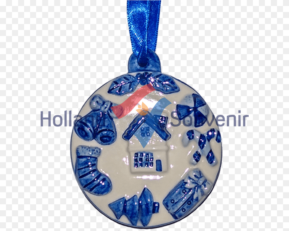 Christmas Ornament 3d Delft House Pendant, Accessories, Art, Porcelain, Pottery Free Png Download