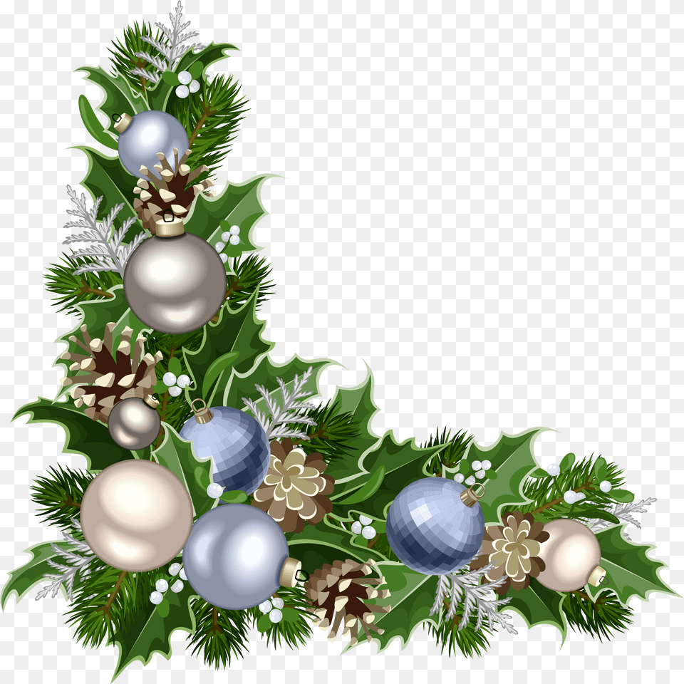 Christmas Ornament Border Images Silver, Accessories, Christmas Decorations, Festival, Chandelier Free Transparent Png