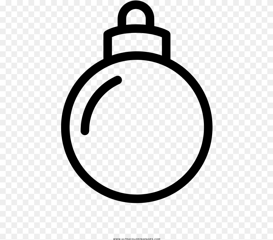 Christmas Ornament Coloring, Gray Png