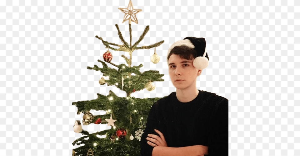 Christmas Ornament Image With No Dan And Phil Christmas 2017, Tree, Face, Person, Photography Free Png Download