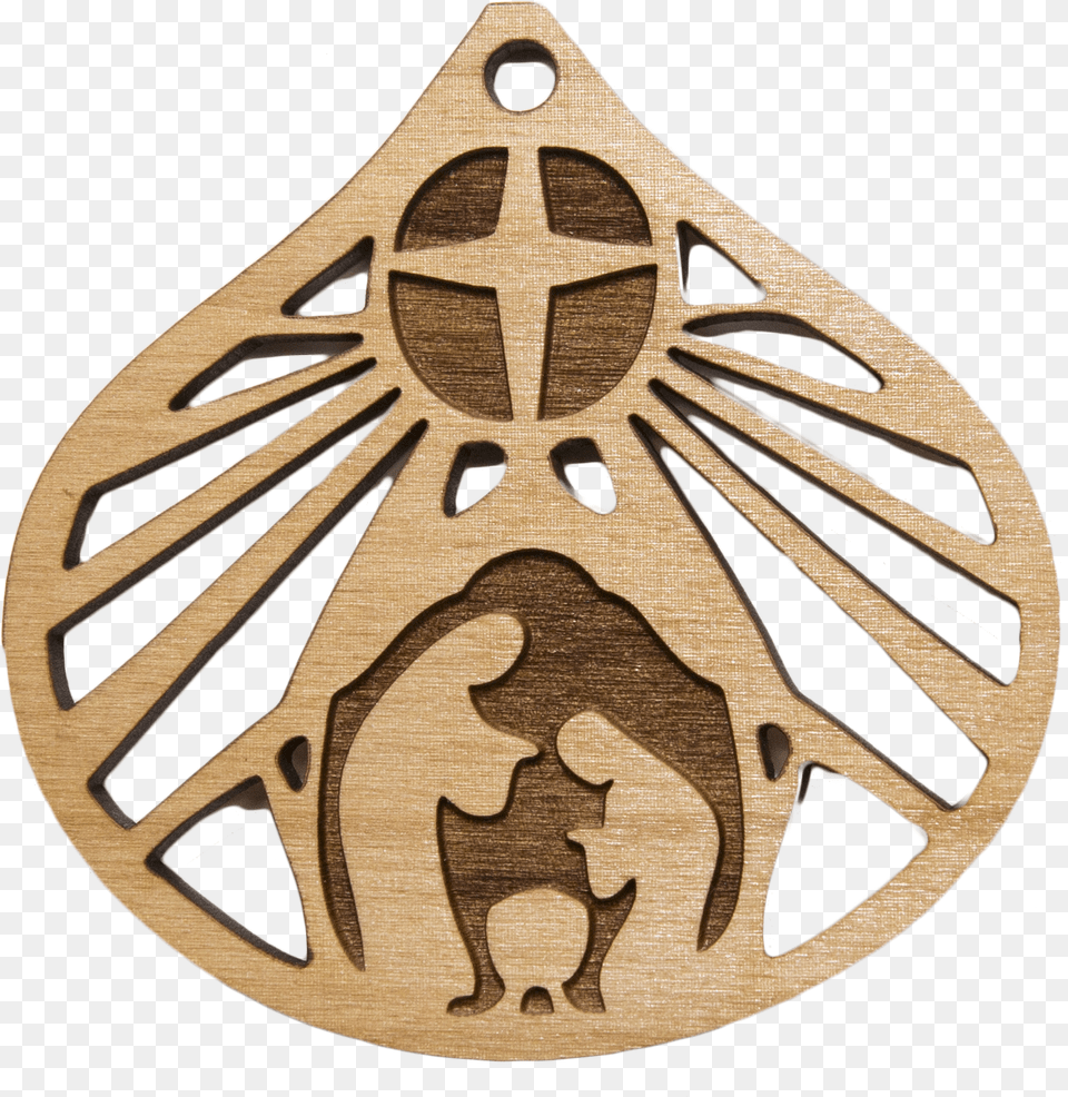 Christmas Ornament Nativity Tear Drop Cut Out Background Emblem, Accessories, Wood, Earring, Jewelry Png Image