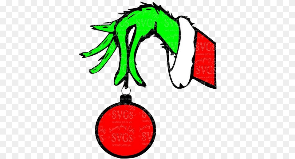 Christmas Ornament Result For Grin Grinch Hand Holding Ornament, Accessories, Earring, Jewelry Free Transparent Png