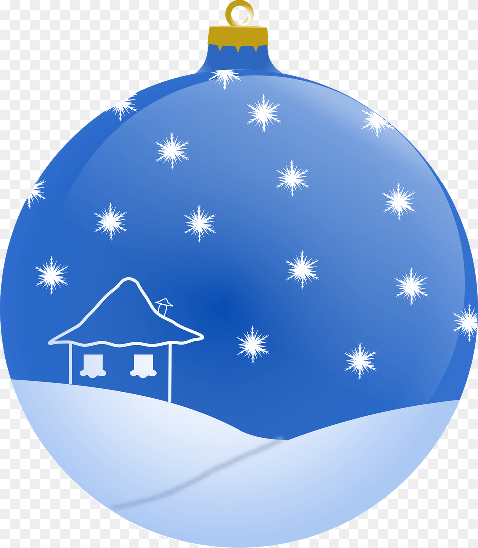 Christmas Ornament With Hut Clipart, Sphere Free Png