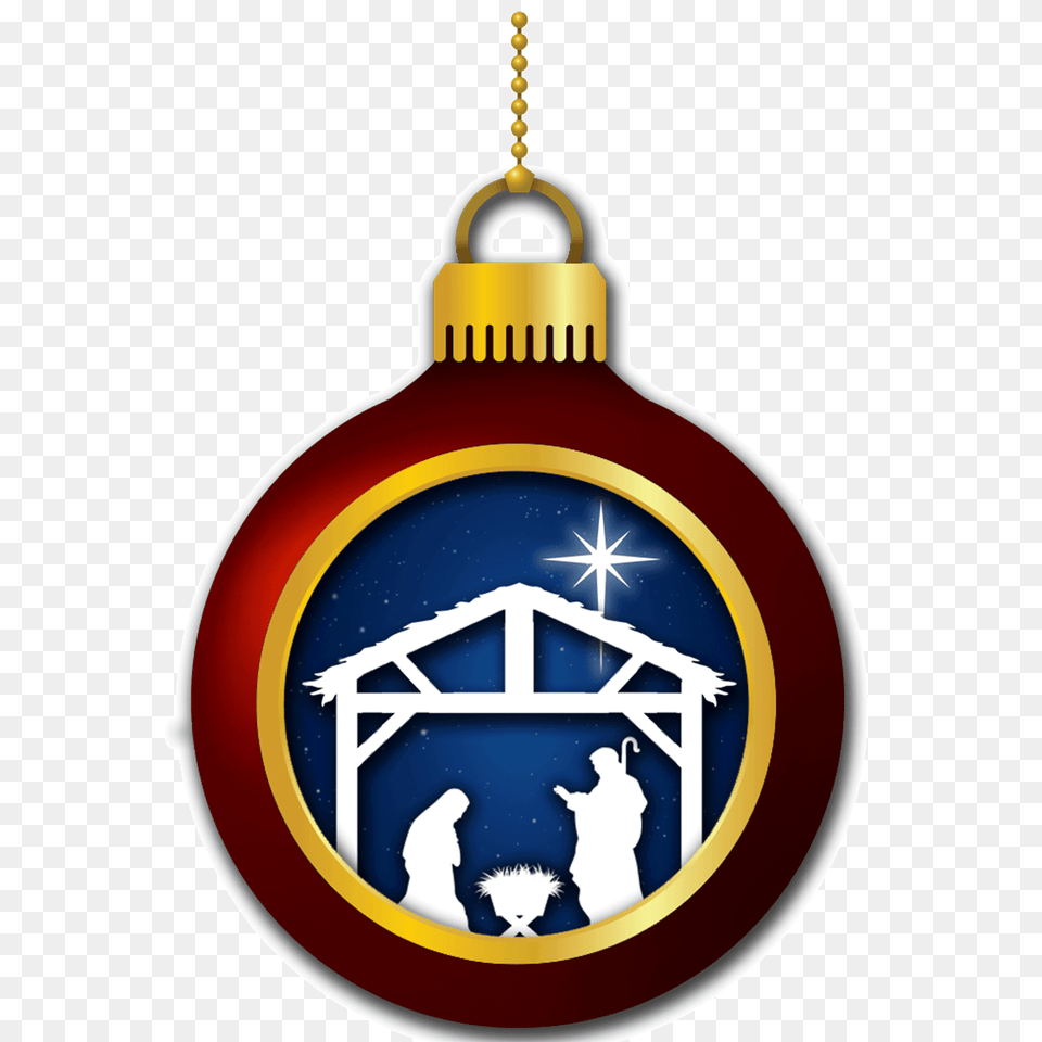 Christmas Ornament With Nativity Scene Clipart, Accessories, Food, Ketchup, Gold Free Png