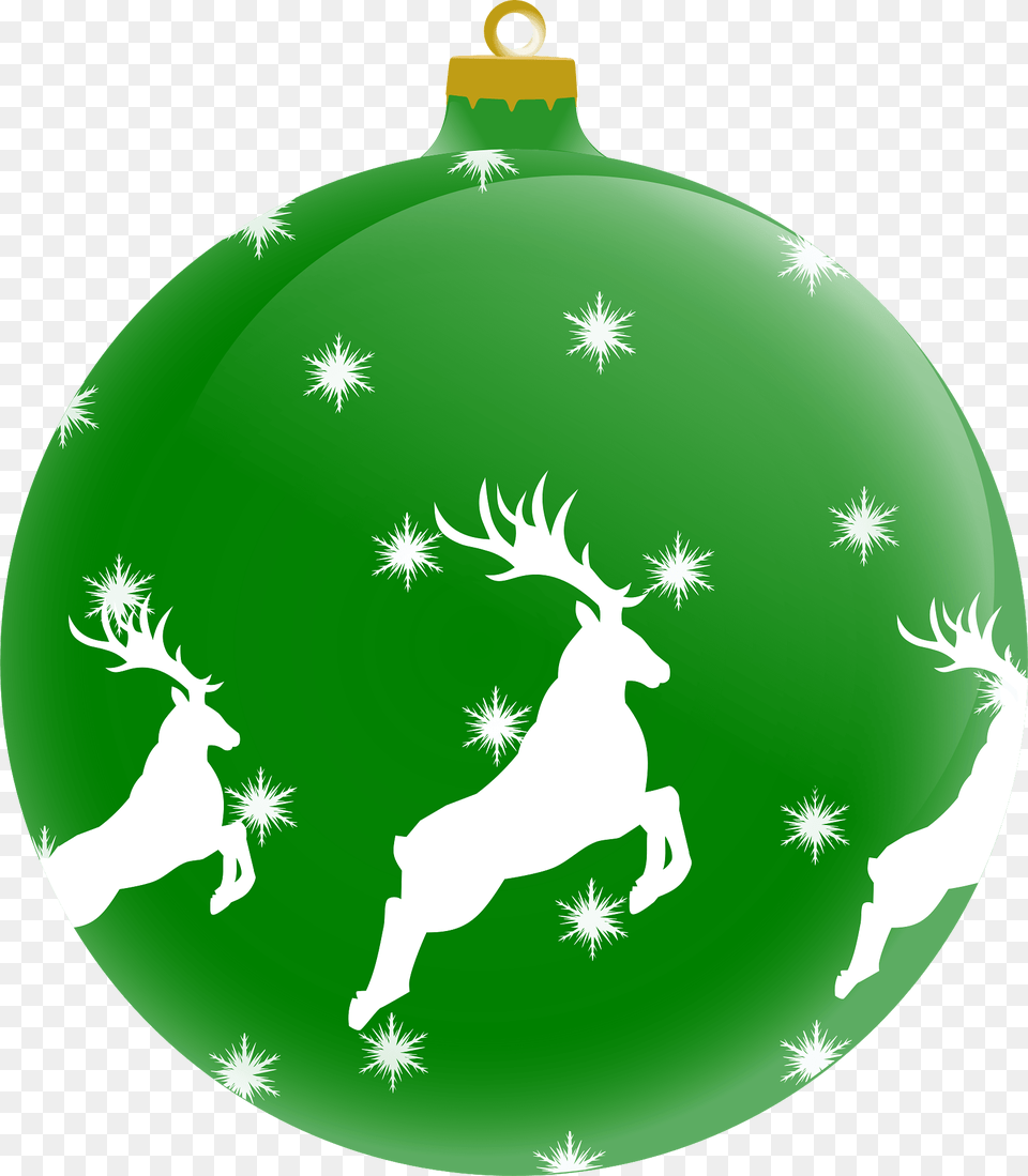 Christmas Ornament With Reindeer Clipart, Accessories, Mammal, Wildlife, Antelope Free Png Download