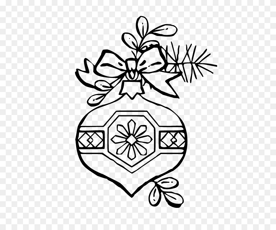 Christmas Ornaments Clipart Line Art, Cross, Symbol, Silhouette, Logo Png