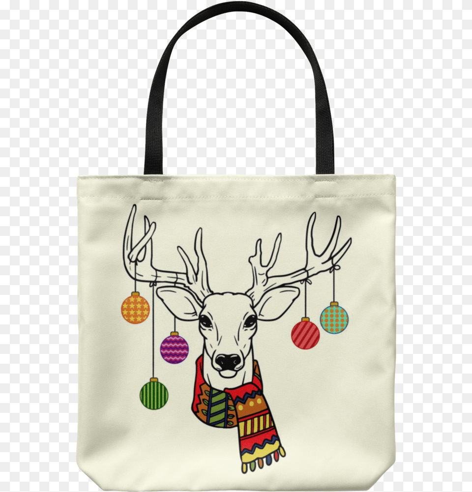 Christmas Ornaments Deer Tote Reusable Grocery Bag Tote Bag, Accessories, Handbag, Tote Bag, Purse Free Png Download