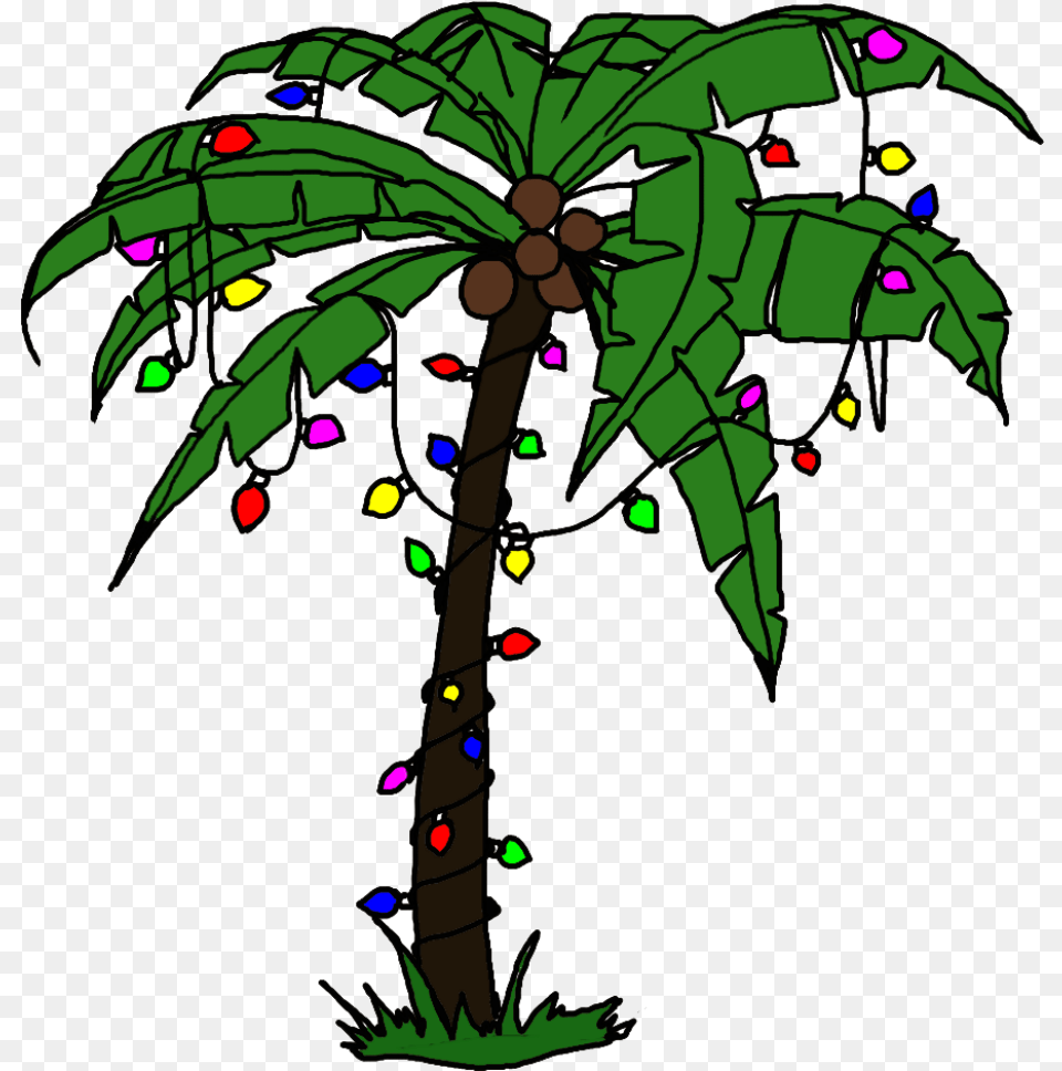 Christmas Palm Tree Cartoon, Palm Tree, Plant, Vegetation Free Transparent Png