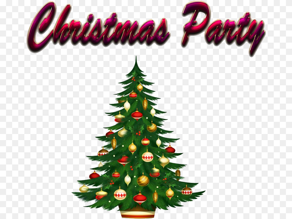 Christmas Party Animated Clipart Christmas Tree, Plant, Christmas Decorations, Festival, Christmas Tree Png